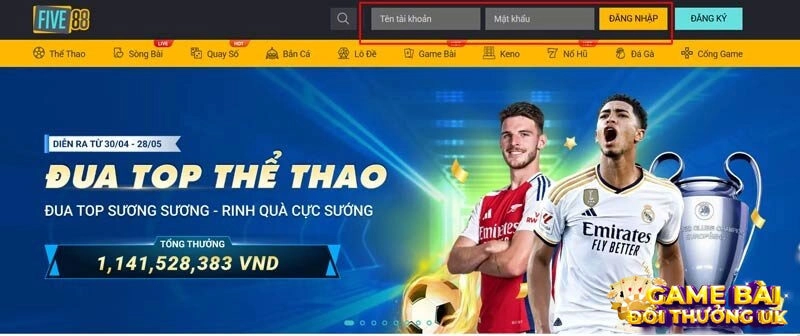 Hướng dẫn đăng nhập Five88